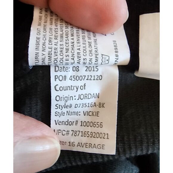 Gloria Vanderbilt Vickie Womens Black Corduroy Pants Stretchy Size 16 Average - Picture 7 of 8